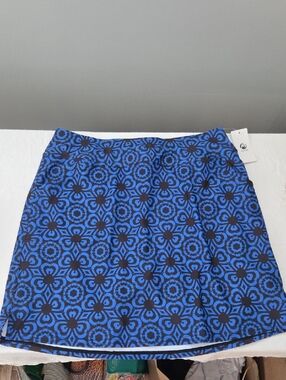 Moteepi NWT Blue and Black Geometric Skirt/Skort Size XL